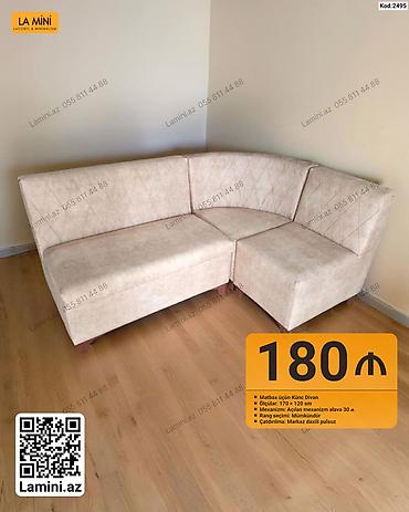 Mebel: Mətbəx üçün künc divan - Ölçülər: 170 × 120 sm - Mexanizm: açılan — 1