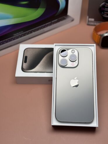 Apple iPhone: IPhone 16 Pro, Б/у, 256 ГБ, Desert Titanium, Наушники, Зарядное устройство, Защитное стекло, В рассрочку, 100 % — 26