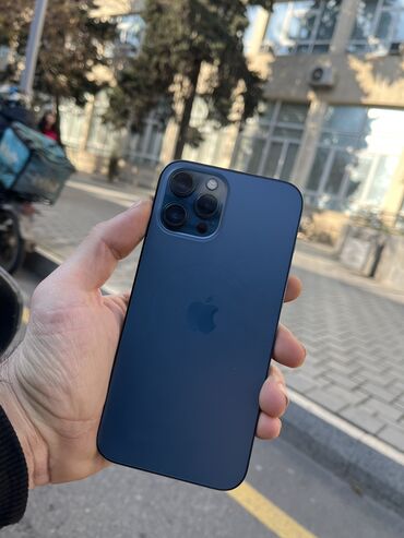 Apple iPhone: IPhone 12 Pro Max, 128 GB, Matte Midnight Green, Barmaq izi, Simsiz şarj, Face ID