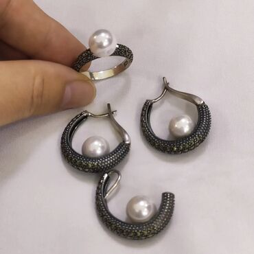 набор серебро серьги и кольцо: Серебро с марказидами пробы 925 Производитель Тайланд Качество