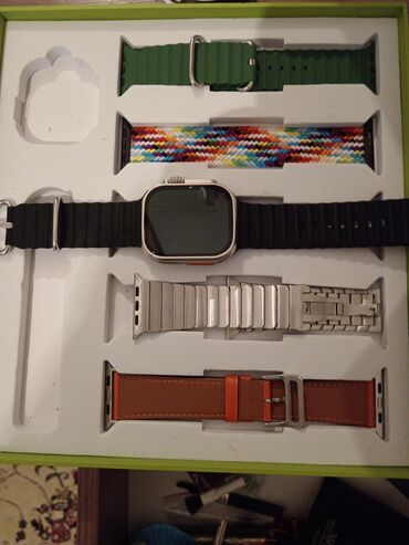 smart saat satilir: İşlənmiş, Smart saat, Apple, Аnti-lost, rəng - Gümüşü