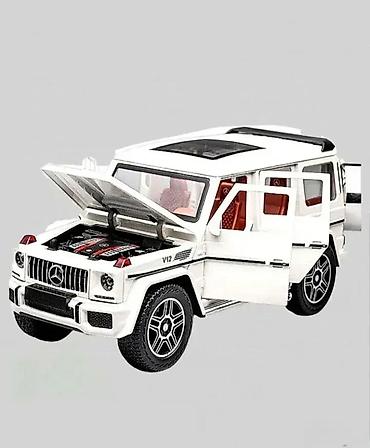 gitare cene: Mercedes g63 1:22 metalni beli sa svetlećim farovima. mercedes g63 — 1