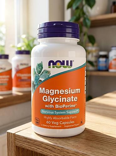 NOW Foods Magnesium Glycinate with BioPerine – 60 Kapsul (Orijinal