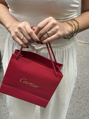 шоколадный подарок: Подарочный пакет Cartier + фирменная коробка - Оригинальный бордовый