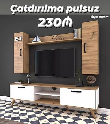 brus taxta: Yeni, Düz TV altlığı, Polkalı, Laminat — 1