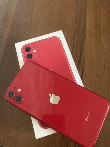 электронный китептер: IPhone 11, Колдонулган, 64 ГБ, Кызыл, Куту, 74 %