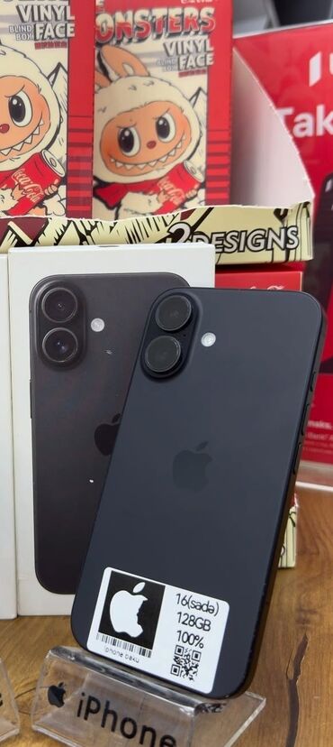 IPhone 16, 128 ГБ, Гарантия, Отпечаток пальца, Беспроводная зарядка