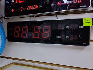 Декор и интерьер: Настенные электронные часы с крупными красными LED-цифрами - Формат — 1
