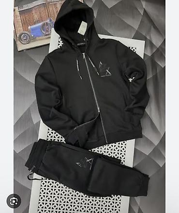 armani ex: Мужской спортивный костюм, S, M, Armani, Новый, цвет - Черный, Самовывоз, Платная доставка — 1