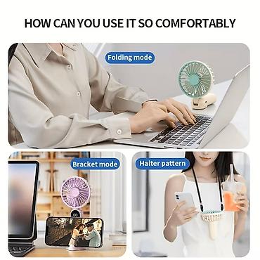 əl ventilyator: Çoxfuksıyalı portativ əl ventilyatoru - Многофункциональный — 3