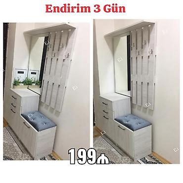 parça ayaqqabı: Dəhliz üçün funksional asılqanlı dolab dəsti - Rəng: açıq ağ-ağac — 1