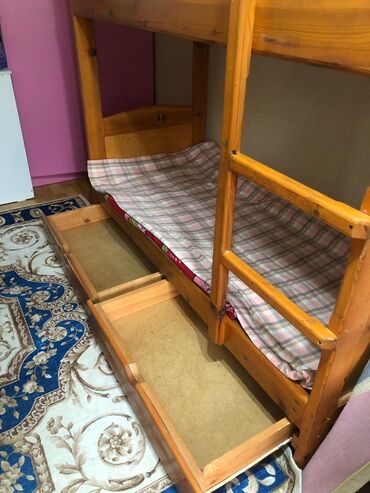 выдвижные кровати: Эки ярустуу керебет, Колдонулган, Жылдырма системасы бар
