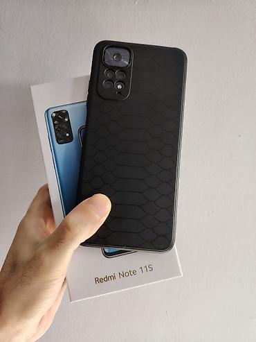128: Redmi Note 11S, 128 GB, rəng - Göy, Barmaq izi, İki sim kartlı, Face ID — 1