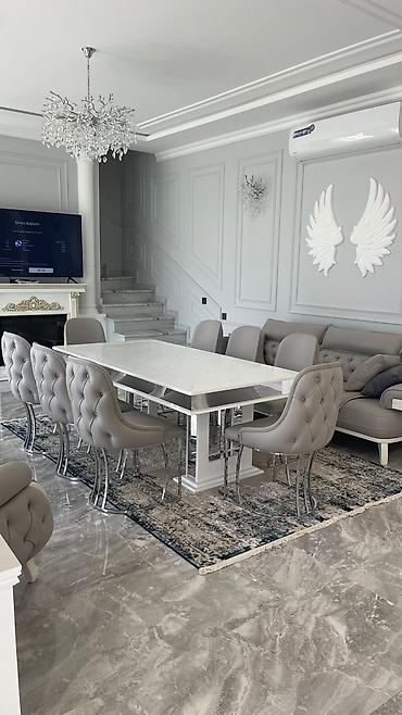 Ev və bağ: Qonaq otağı üçün, Yeni, Açılmayan, Dördbucaq masa, 6 stul — 1