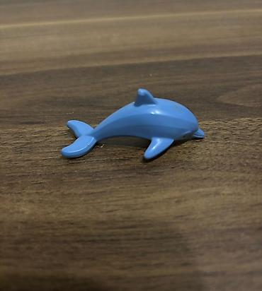 oglan ucun oyuncaqlar: Lego® orginal Mavi rəngli delfin fiquru – kiçik ölçülü plastik — 1