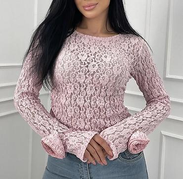 Bluze: 🔥Čipkana bluza sa dugim rukavima i efektom providnosti
✅2100 din — 3