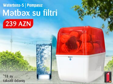 osmos su filtiri: Su filtri Waterboss-S pompasız *5 Micron Spun (Sediment) Filter *GAC