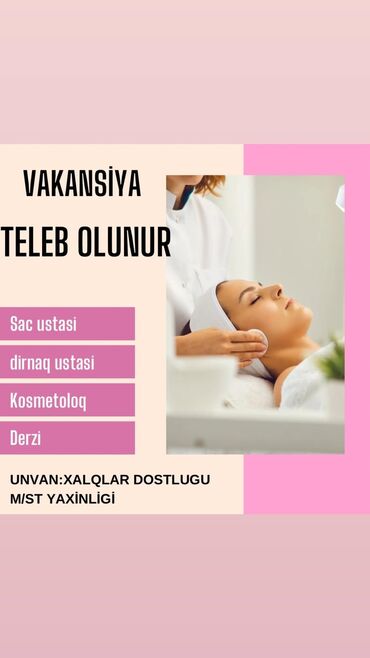 ищу работу в ночную смену: Vakansiya: gözəllik və xidmət sahəsi üzrə işçi axtarışı Aşağıdakı