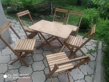 аренда столов стульев: Комплект садовой мебели, Дерево