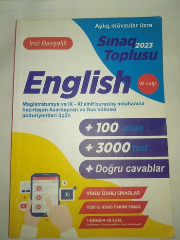 Testlər: Kitab az işlənmişdir içi təmizdir