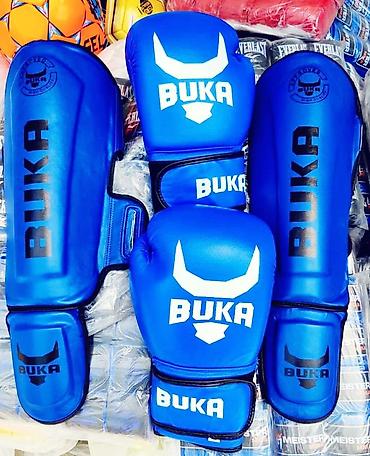 Перчатки: Комплект экипировки для единоборств BUKA Состав набора: - Боксерские — 13