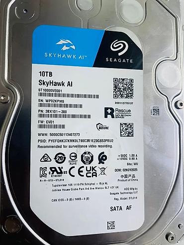 sam diskler: 💾 Seagate SkyHawk AI 10TB – Təzə / Upakovkada Video müşahidə — 1