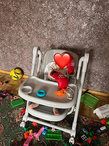 стульчик для кормление: Детский стульчик для кормления/занятий - Цвет: светло‑серый с белым — 4
