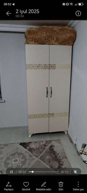 işlənmiş şfanerlər: İşlənmiş, 2 qapılı Düz dolab, Qarderob, paltar dolabı, Türkiyə
