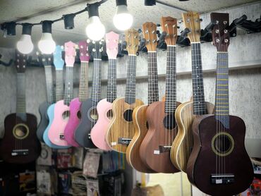 Akustik gitaralar: Gitara ukelele Rast musiqi alətləri mağazalar şəbəkəsi 3 ünvanda