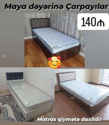 2 nəfərlik carpayı: Çatdırılma pulsuz matras 🎁