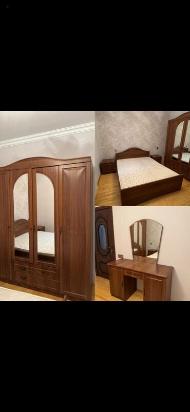 otağ qapları: Двуспальная кровать, Шкаф, Трюмо, Тумба, Б/у