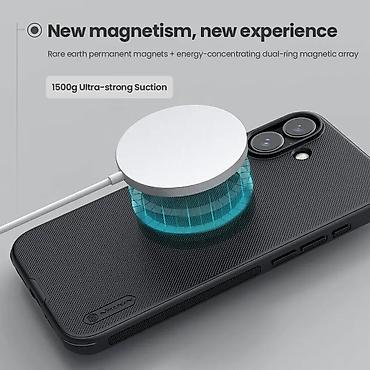 Maske i futrole za telefone: Futrola NILLKIN Super Frost Pro Magnetic za iphone 16 (6.1) crna. Uz — 12