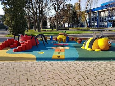 полимеры: Резиновое покрытие для детских площадок (бесшовное EPDM/резиновая — 3