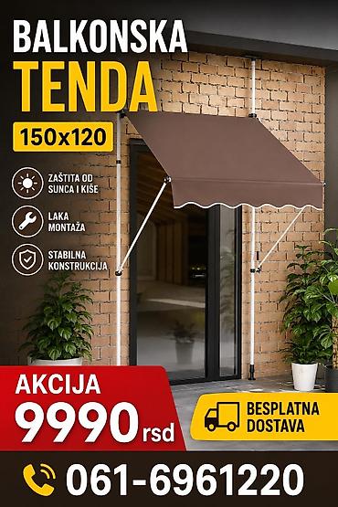 ignis sporet: Balkonska tenda 150 x 120 cm - Štiti od sunca i kiše - Laka montaža - — 1