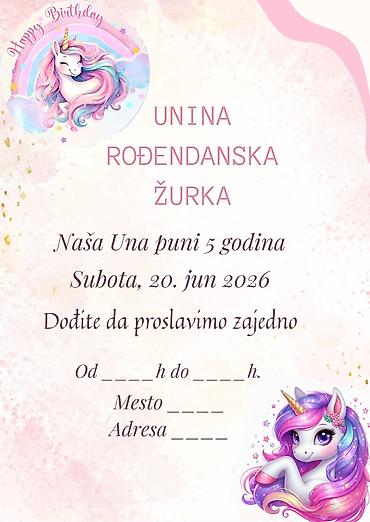 crvene haljine svecane: Personalizovane pozivnice za dečije rođendane - Dizajn po meri — 5