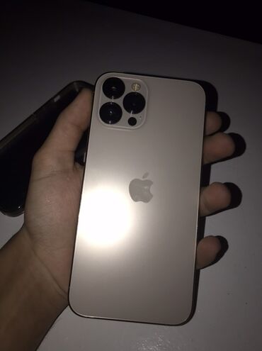 icloud iphone: IPhone 12 Pro Max, 256 GB, Matte Gold, Simsiz şarj, Face ID