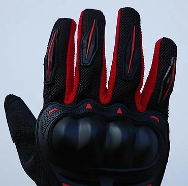 Oprema za bicikliste: Motorističke zaštitne rukavice – crno/crvene - Ojačani štitnici za — 8