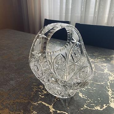 Kəsimli büllur səbət - Material: yüksək keyfiyyətli büllur - Dizayn
