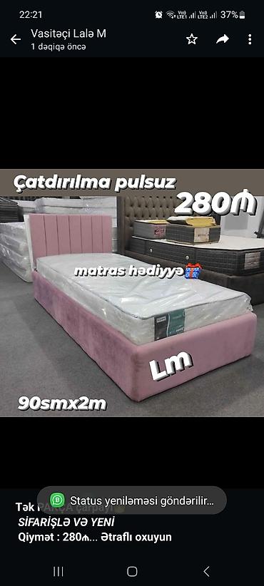 matras yeni: *Tək PARÇA çarpayı*👑 _*SİFARİŞLƏ VƏ YENİ*_ *Qiymət : 280₼* Ölçü  — 1