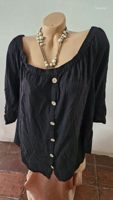 haljine za velike grudi: 2XL (EU 44), Cotton, Single-colored, color - Black
