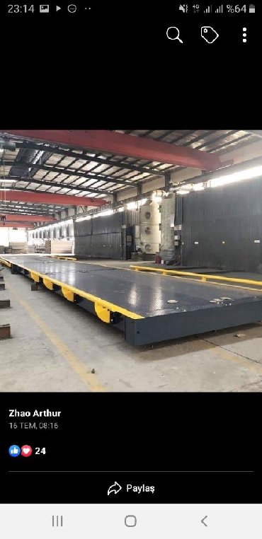 Ticarət tərəziləri: 100 t
terezi satisi — 2