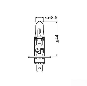 draper: OSRAM H1 automobilska sijalica od 12V sa snagom od 55W, dizajnirana — 1