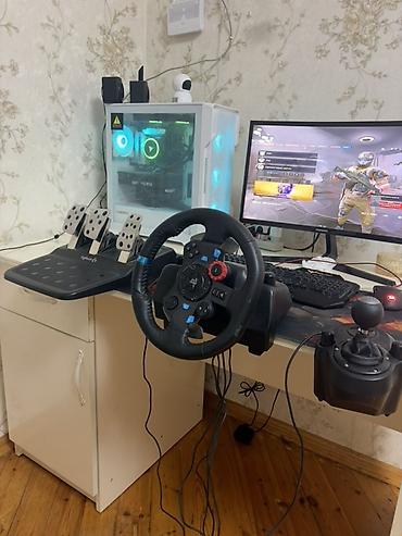 Video oyunlar üçün aksesuarlar: Logitech G29 yarış simulyator dəsti Tam işlək vəziyyətdədirheç bir — 1