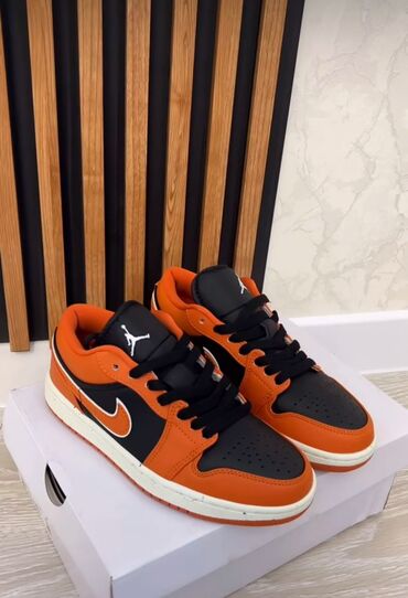 кроссовки nike air jordan 4: Черно-оранжевыц Air Jordan 1 мужская обувь мужская обувь мужская обувь