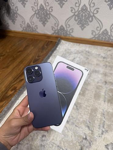 IPhone 14 Pro, Б/у, 128 ГБ, Deep Purple, Коробка, 78 %