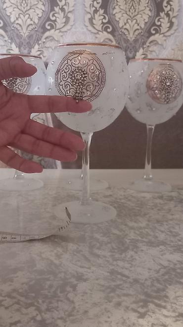 bayram: Qədəhlər, rəng - Ağ, Şüşə, 6 ədədli dəst, 300 ml — 8