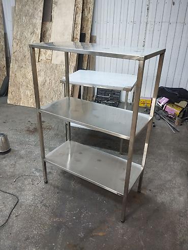 Стеллажи: Стеллаж полностью нержавейка размер 83х40х127 толщина листа 0.9мм — 13