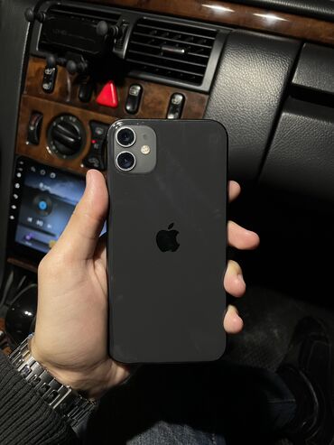 Apple iPhone: IPhone 11, 64 GB, Qara, Zəmanət, Simsiz şarj, Face ID