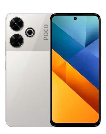наушники с ушками оригинал: Poco M6, Жаңы, 256 ГБ, түсү - Боз, 2 SIM