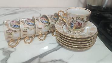 isti doseme: Qəhvə dəsti, rəng - Ağ, Farfor, Madonna, 6 nəfərlik, Çexiya — 1